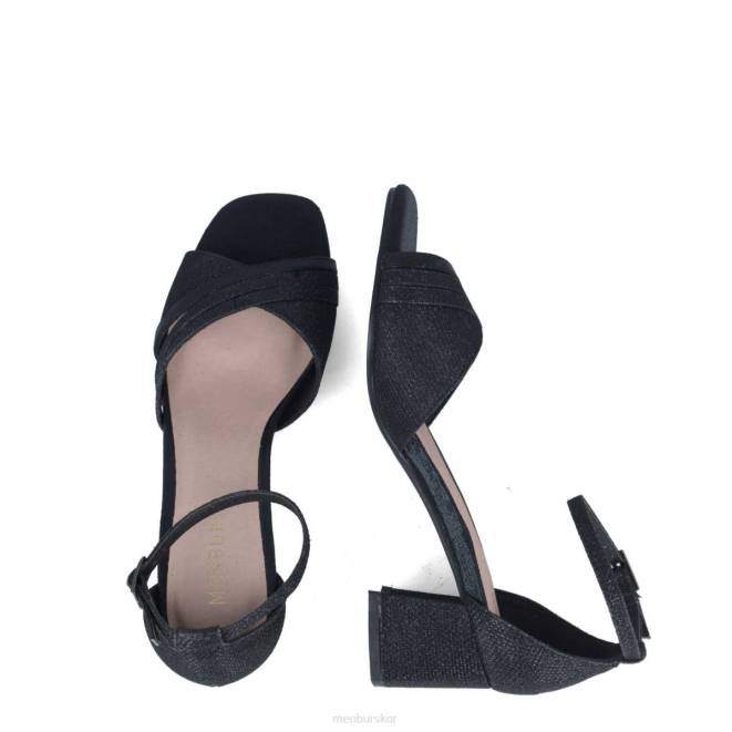 Menbur kvinnor svart madreperla mellan och låga klackar 608J5669