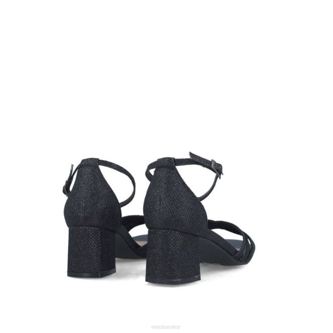 Menbur kvinnor svart madreperla mellan och låga klackar 608J5669