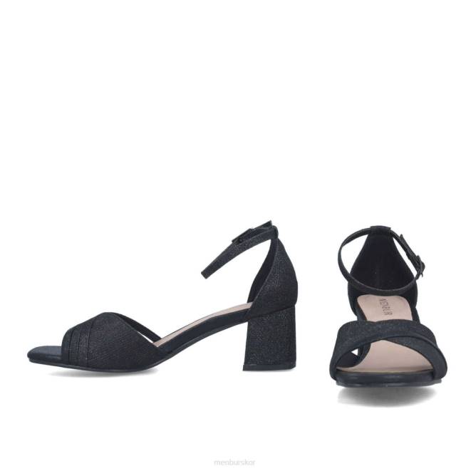 Menbur kvinnor svart madreperla mellan och låga klackar 608J5669