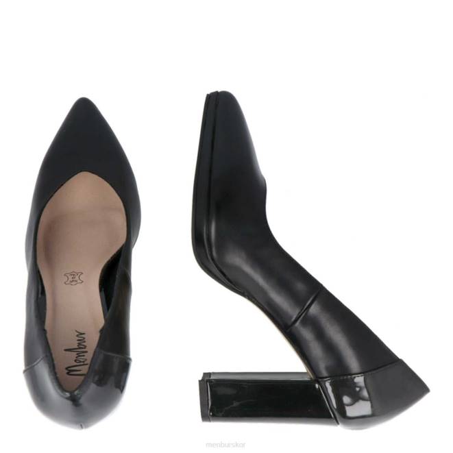 Menbur kvinnor svart maser mellan och låga klackar 608J1862