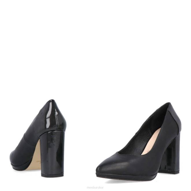 Menbur kvinnor svart maser mellan och låga klackar 608J1862