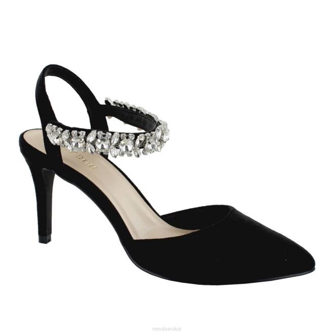 Menbur kvinnor svart matera mellan och låga klackar 608J1876