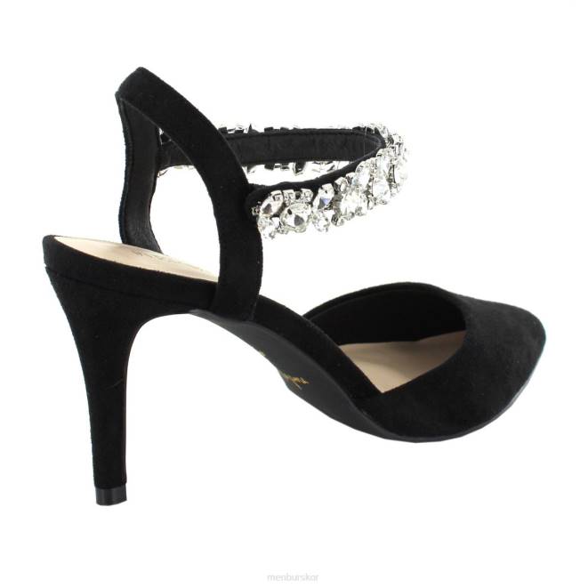 Menbur kvinnor svart matera mellan och låga klackar 608J1876