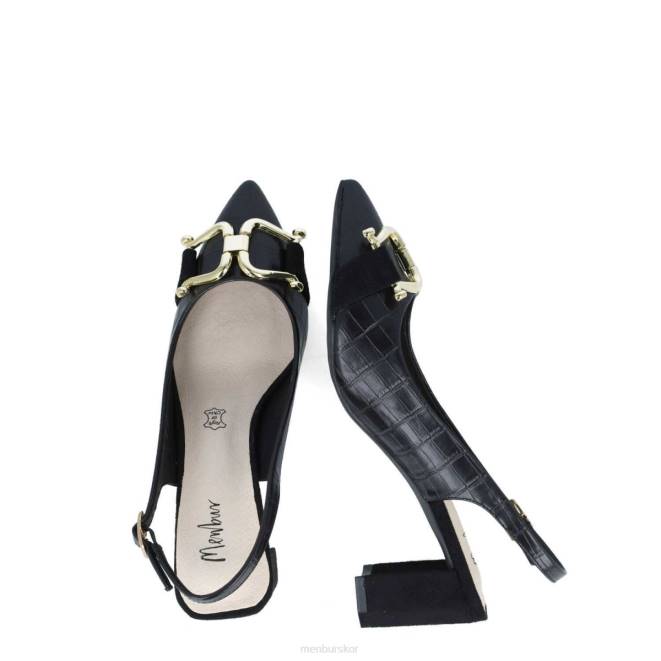 Menbur kvinnor svart metis mellan och låga klackar 608J5731