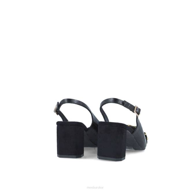 Menbur kvinnor svart metis mellan och låga klackar 608J5731