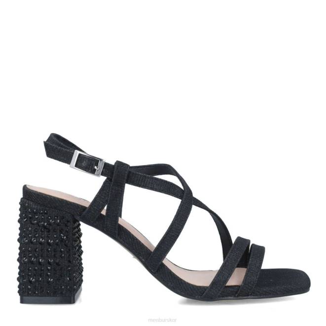 Menbur kvinnor svart nete mellan och låga klackar 608J5852