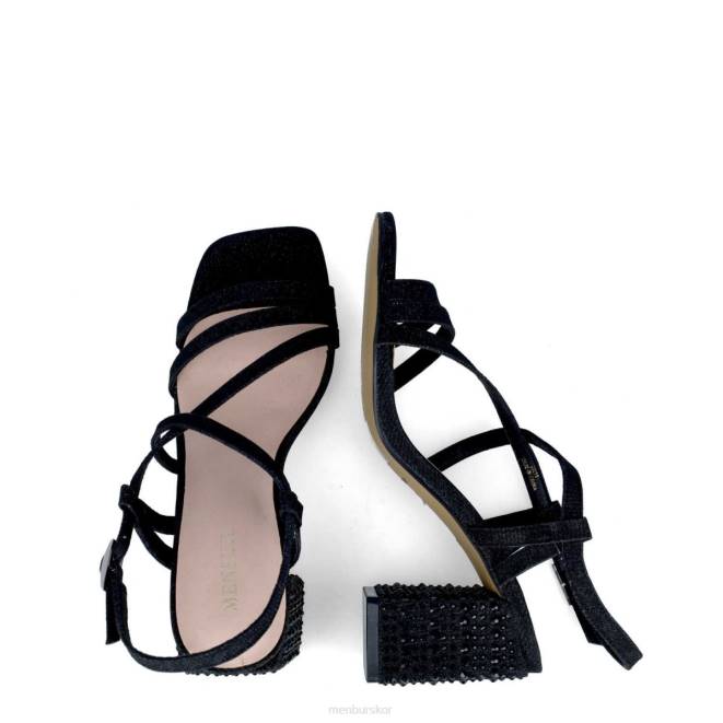 Menbur kvinnor svart nete mellan och låga klackar 608J5852