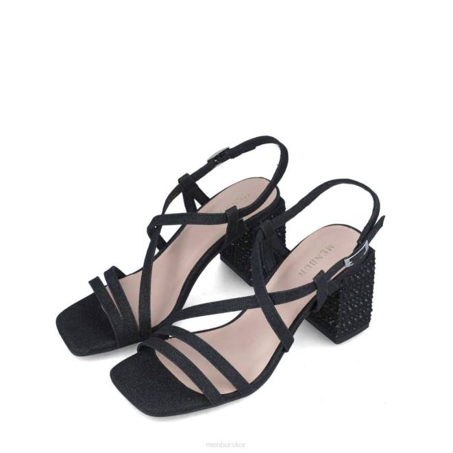 Menbur kvinnor svart nete mellan och låga klackar 608J5852