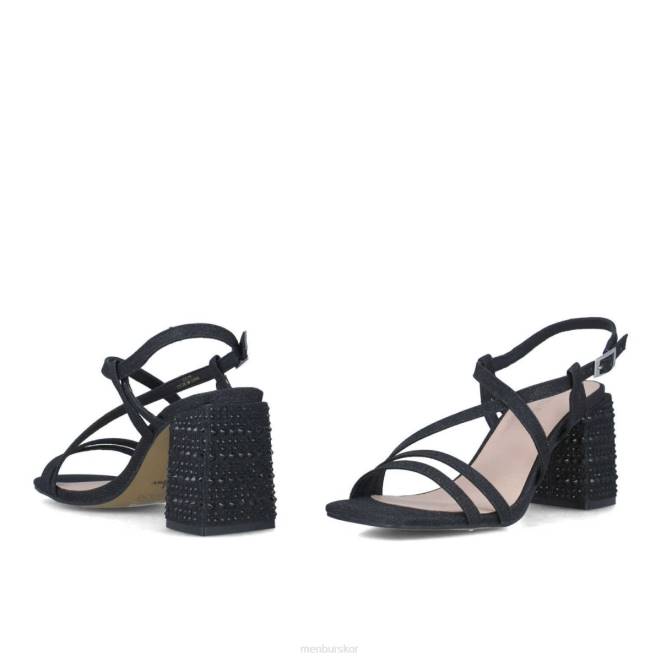 Menbur kvinnor svart nete mellan och låga klackar 608J5852