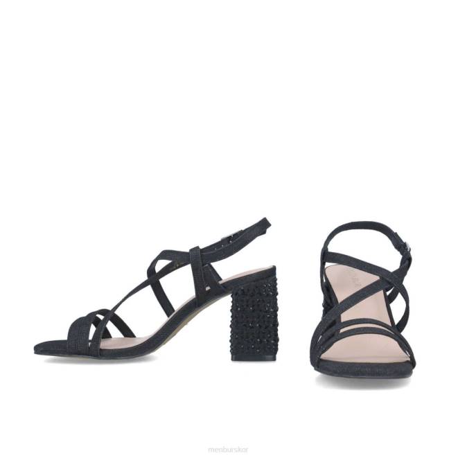 Menbur kvinnor svart nete mellan och låga klackar 608J5852