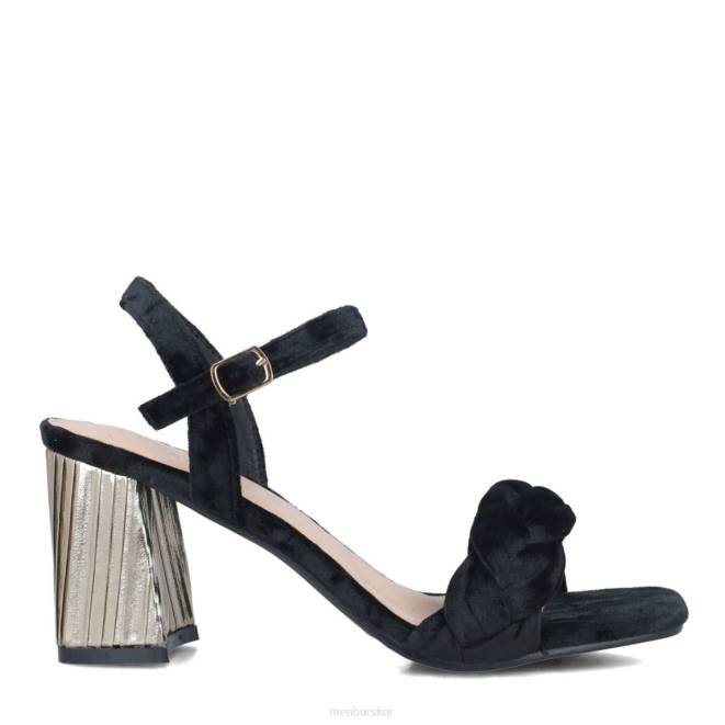 Menbur kvinnor svart nuummita mellan och låga klackar 608J1659