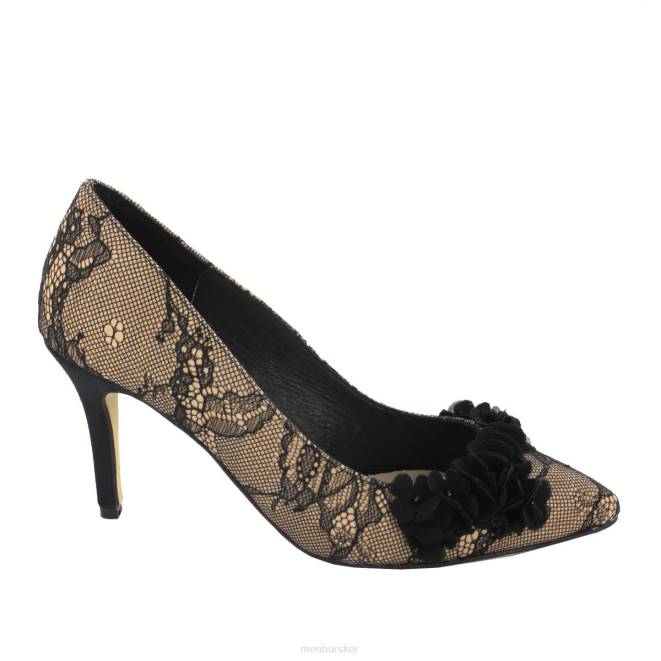 Menbur kvinnor svart pedrera mellan och låga klackar 608J1783