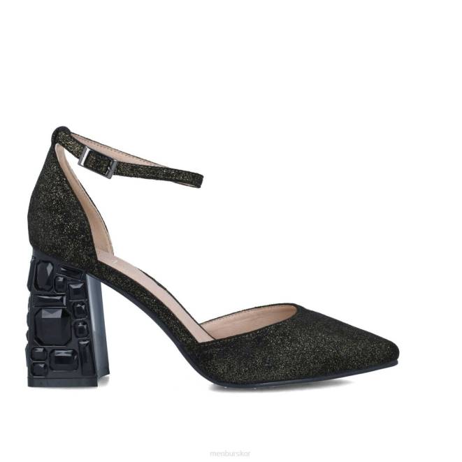 Menbur kvinnor svart pietersita mellan och låga klackar 608J1667