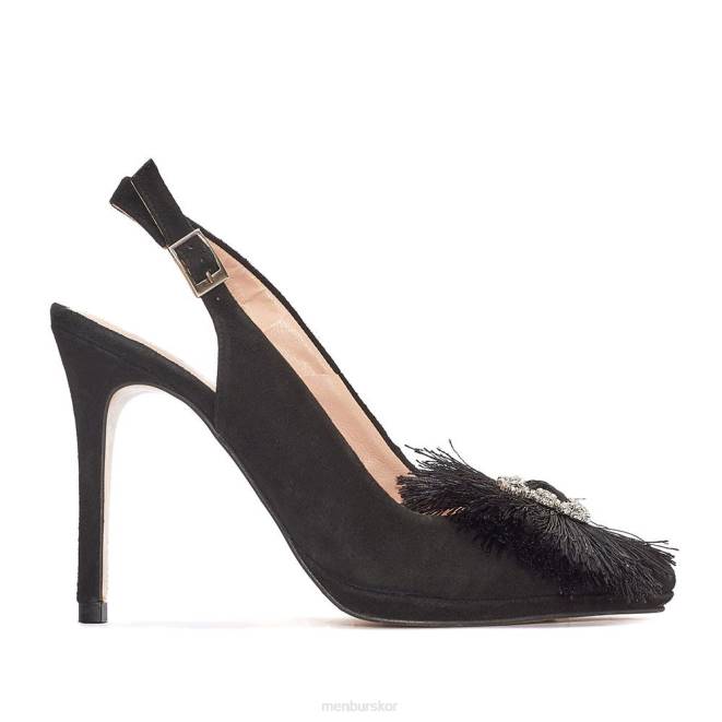 Menbur kvinnor svart potenza mellan och låga klackar 608J2088