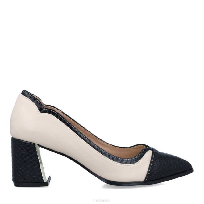 Menbur kvinnor svart rodonita mellan och låga klackar 608J1632