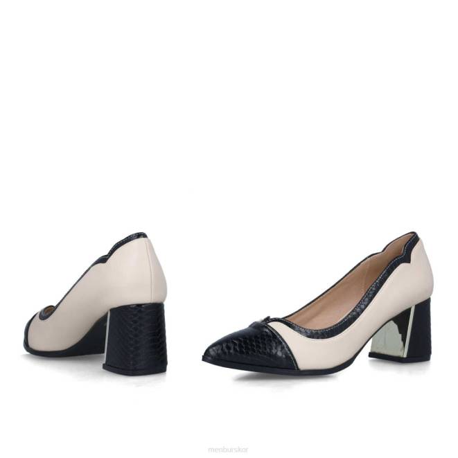 Menbur kvinnor svart rodonita mellan och låga klackar 608J1632