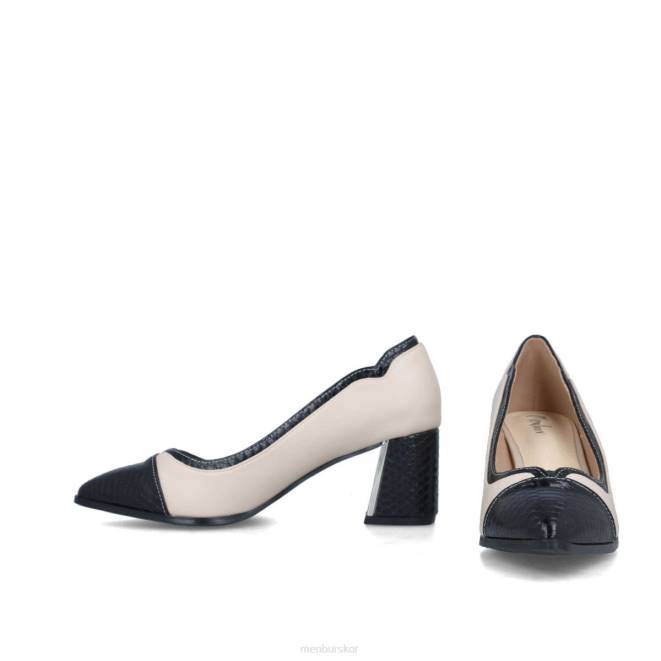 Menbur kvinnor svart rodonita mellan och låga klackar 608J1632