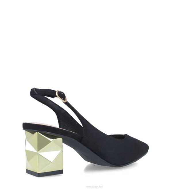 Menbur kvinnor svart serafinita mellan och låga klackar 608J5633