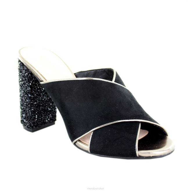 Menbur kvinnor svart spianat mellan och låga klackar 608J1945