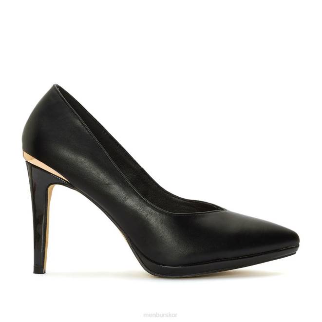 Menbur kvinnor svart stravino mellan och låga klackar 608J1930