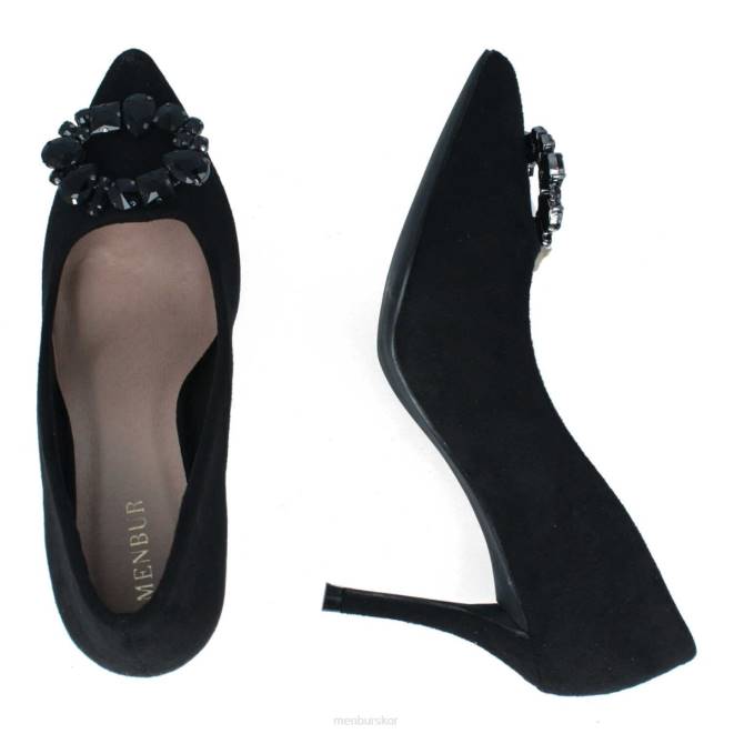 Menbur kvinnor svart tadasuni mellan och låga klackar 608J2126