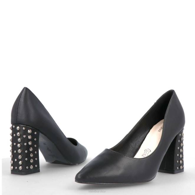 Menbur kvinnor svart tampolos mellan och låga klackar 608J2129