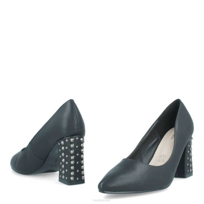 Menbur kvinnor svart tampolos mellan och låga klackar 608J2129