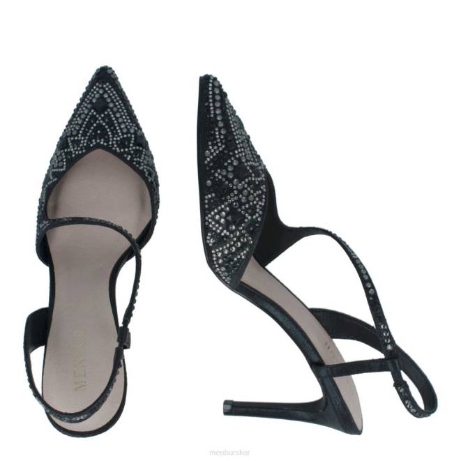 Menbur kvinnor svart tarantasca mellan och låga klackar 608J5829