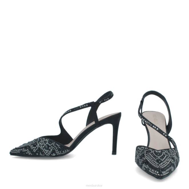 Menbur kvinnor svart tarantasca mellan och låga klackar 608J5829