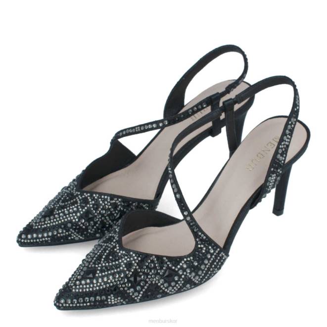 Menbur kvinnor svart tarantasca mellan och låga klackar 608J5829