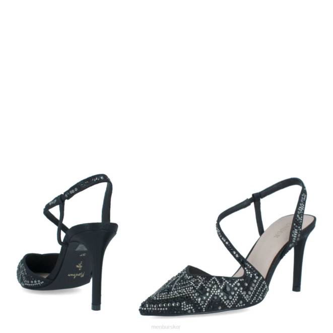 Menbur kvinnor svart tarantasca mellan och låga klackar 608J5829