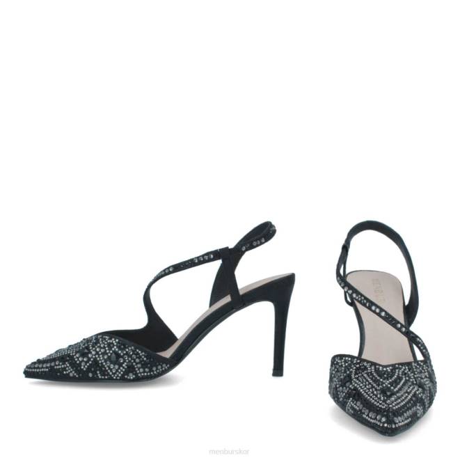 Menbur kvinnor svart tarantasca mellan och låga klackar 608J5829