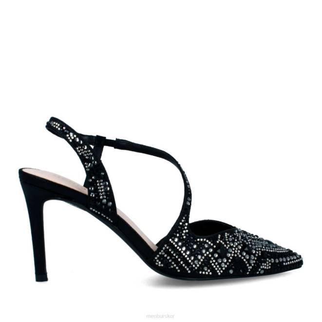 Menbur kvinnor svart tarantasca mellan och låga klackar 608J5829