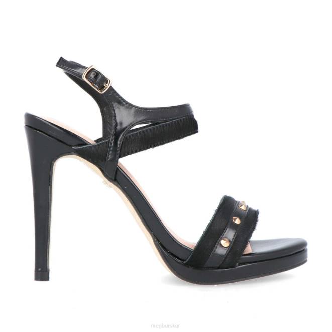 Menbur kvinnor svart torano mellan och låga klackar 608J5919