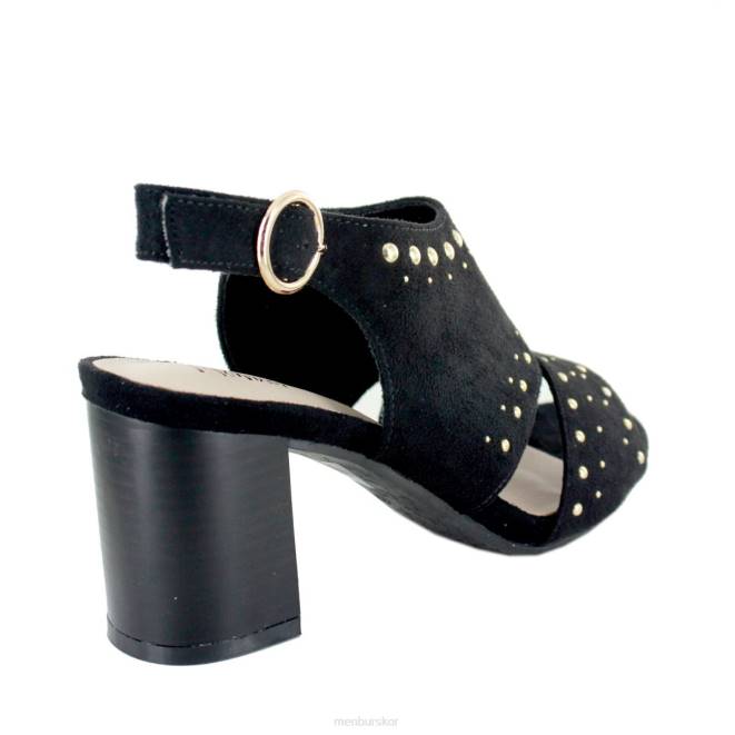 Menbur kvinnor svart valcera mellan och låga klackar 608J1967