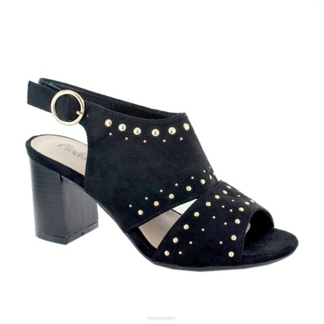 Menbur kvinnor svart valcera mellan och låga klackar 608J1967