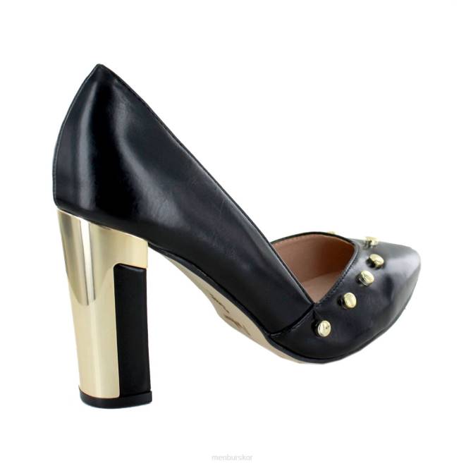 Menbur kvinnor svart valleluce mellan och låga klackar 608J1916