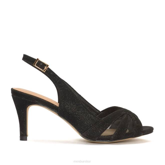 Menbur kvinnor svart vallonto mellan och låga klackar 608J1992