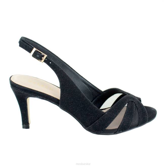 Menbur kvinnor svart vallonto mellan och låga klackar 608J1992