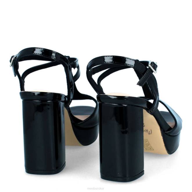Menbur kvinnor svart villado mellan och låga klackar 608J2019