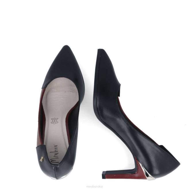 Menbur kvinnor svart vinca mellan och låga klackar 608J1731