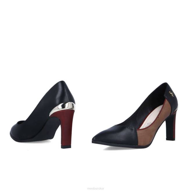 Menbur kvinnor svart vinca mellan och låga klackar 608J1731