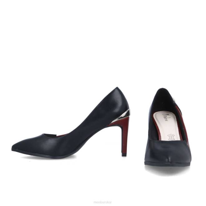 Menbur kvinnor svart vinca mellan och låga klackar 608J1731