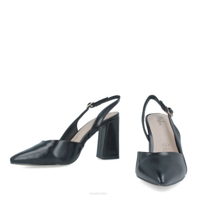 Menbur kvinnor svart vomano mellan och låga klackar 608J2094