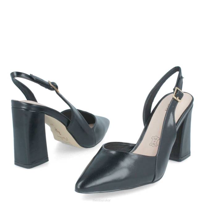 Menbur kvinnor svart vomano mellan och låga klackar 608J2094