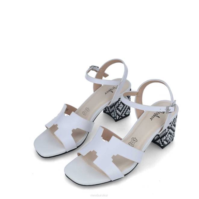 Menbur kvinnor vit bertuccia mellan och låga klackar 608J1706