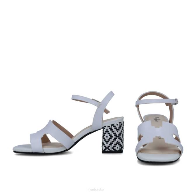 Menbur kvinnor vit bertuccia mellan och låga klackar 608J1706