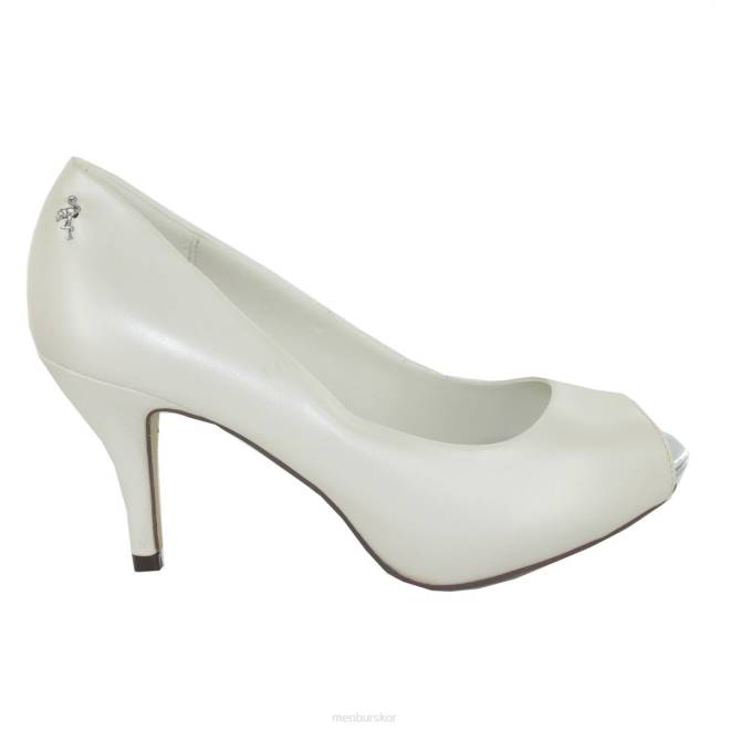 Menbur kvinnor vit dalias mellan och låga klackar 608J1795