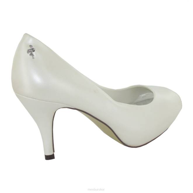 Menbur kvinnor vit dalias mellan och låga klackar 608J1795