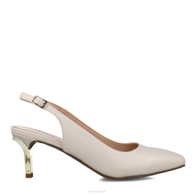 Menbur kvinnor vit dunit mellan och låga klackar 608J5641